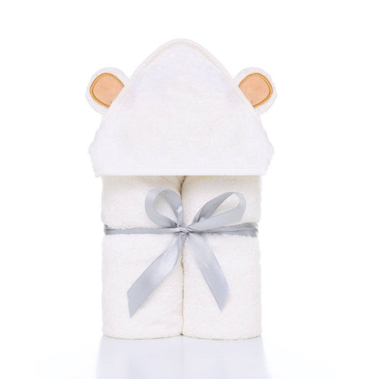 Baby Cotton Bamboo Fiber Quilt, Children's Bath Towel With Hood